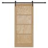 vidaXL Sliding Door ORKDAL Natural and Black 86 x 198.5 cm