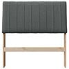 vidaXL Upholstered Headboard Dark Grey 90 cm Solid Pine Wood