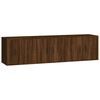 vidaXL 3 Piece TV Cabinet Set Brown Oak Engineered Wood