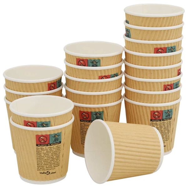 vidaXL Paper Coffee Cups 1000 pcs 4oz 100ml Brown