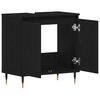 vidaXL Bathroom Sink Cabinet Black Oak 58 x 33 x 60 cm Engineered Wood