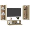 vidaXL 3 Piece TV Cabinet Set Sonoma Oak Engineered Wood