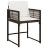 vidaXL Garden Dining Set 5 pcs Brown Poly Rattan