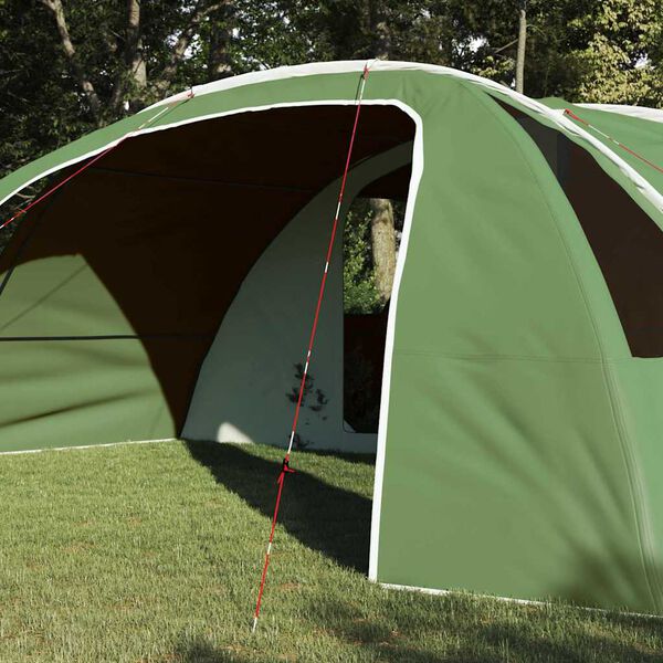vidaXL Tunnel Tent with Roof Green and White 700 x 590 x 215 cm