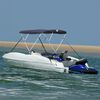 vidaXL 3-bow Bimini Top with Mesh Sidewalls 183x(170-182)x137 cm