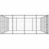 vidaXL Outdoor Dog Kennel Steel 24.2 m²