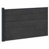 vidaXL Fence Panel WPC and Aluminium Black