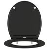 vidaXL Toilet Seat Black 47 x 37.5 x 3.8 cm Duroplast
