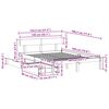 vidaXL Bed Frame without Mattress 140x190 cm Solid Wood Pine