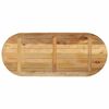 vidaXL Table Top 110x50x2.5 cm Oval Solid Wood Rough Mango