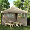vidaXL Party Tent Folding Taupe 292 x 292 x 315 cm Oxford Fabric