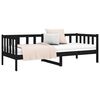 vidaXL Day Bed without Mattress Black 80x200cm Solid Wood Pine
