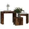 vidaXL Nesting Coffee Tables 3 pcs Smoked Oak Engineered Wood