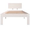 vidaXL Bed Frame without Mattress White 75x190cm Small Single