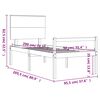vidaXL Senior Bed without Mattress White 90x200 cm Solid Wood