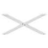 vidaXL Coffee Table Legs X-Shaped 2 pcs White 70x(30-31) cm Steel