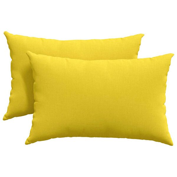 vidaXL Sofa Pillows 2 pcs Light Yellow 60 x 40 cm Fabric