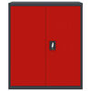 vidaXL File Cabinet Anthracite and Red 90x40x105 cm Steel