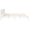 vidaXL Bed Frame with Headboard White 200 x 210 cm Solid Pine Wood