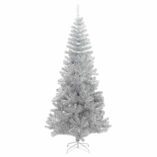 vidaXL Christmas Tree with 300 LEDs with Stand Silver 180 cm PET