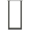vidaXL Console Table Legs U-Shaped 2 pcs Anthracite 28x(72-73) cm Steel