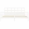 vidaXL Bed Frame without Mattress White 200x200 cm Solid Wood