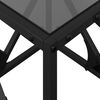 vidaXL Coffee Table with Black Glass Top 40x40x41 cm Steel