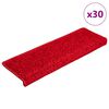 vidaXL Stair Mats 30 pcs 65x21x4 cm Red Rectangular Edge