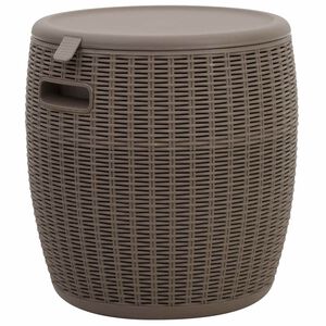 vidaXL 4-in-1 Garden Storage Box Light Brown Polypropylene