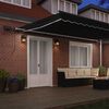 vidaXL Retractable Awning Manual Black 500 x 350 cm Fabric