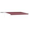 vidaXL Electric Retractable Awning Burgundy and White 4.5 x 3 m