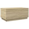 vidaXL Coffee Table with LED Lights Sonoma Oak 90x50x40 cm