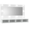 vidaXL Mirror Cabinet with LED White 90x31,5x62 cm