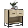 vidaXL Bedside Cabinet Sonoma Oak 60x31x60 cm Engineered Wood and Metal