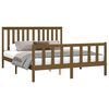 vidaXL Bed Frame without Mattress Brown Solid Wood Pine King Size