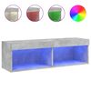 vidaXL TV Cabinet with LED Lights Concrete Grey 100x30x30 cm