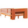 vidaXL Bookcase Bed without Mattress Wax Brown 140x200 cm Solid Wood Pine