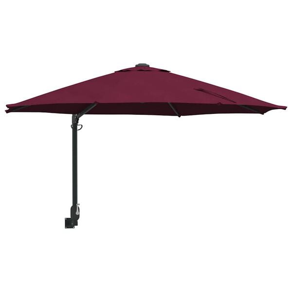 vidaXL Garden Parasol Red and Black 248 x 248 x 148 cm