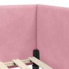 vidaXL Corner Bed Frame with Headboard Pink 90 cm x 200 cm Velvet