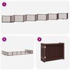 vidaXL Dog Gate with Door Foldable 12 Panels Brown 960 cm Poplar Wood