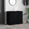 vidaXL Shoe Cabinet Black 80x42x69 cm Engineered Wood