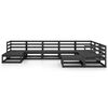 vidaXL 9 Piece Garden Lounge Set Black Solid Pinewood