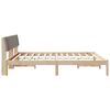 vidaXL Bed frame Brown and taupe 180 x 200 cm Solid pine wood