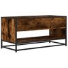 vidaXL TV Cabinet Smoked Oak 91x40x46 cm Engineered Wood and Metal