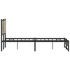 vidaXL Metal Bed Frame without Mattress Sonoma Oak 137x190 cm