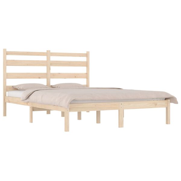 vidaXL Bed Frame without Mattress Solid Wood 120x200 cm (810012+818410)