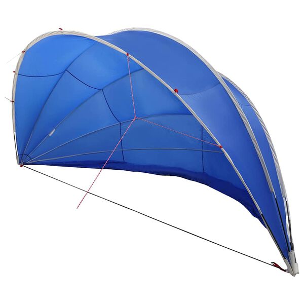 vidaXL Pool Dome Folding Manual Blue 592 x 590 x 275 cm