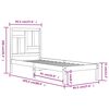 vidaXL Bed Frame without Mattress 90x200 cm Solid Wood Pine