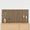 vidaXL Acoustic Wall Panels 2 pcs Slatted 60.5x60 cm Oak Veneer