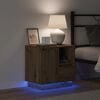 vidaXL Bedside Cabinet Artisan Oak 50 x 34.5 x 50 cm Engineered wood